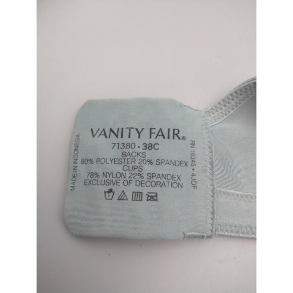 3 Vanity Fair Women Bra 38C 76380 Underwire 1 Bra 71380 No Wire - Picture 4 of 4
